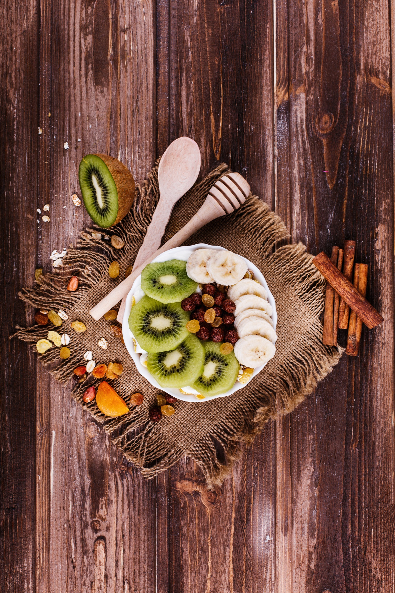 A seasonal selection of colourful vegetables and fruits arranged in a market basket